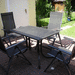4 neue Hochlehner mit Tisch  Gartengarnitur - Bild 3