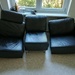  Leder Sofa (Schwarz)  3-Sitzer - Bild 1