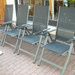 4 neue Hochlehner mit Tisch  Gartengarnitur - Bild 1