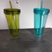 2 Becher mit Deckel und Strohhalm - Bild 1