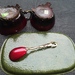 Sahne-Rahm Zucker Messing Emaille Set midcentury - Bild 4