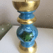 Original Vintage Holz Kerzenhalter mit Nagel - Bild 2