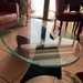 Couchtisch Glas Metal top Zustand schwer oval  - Bild 1