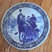 Delft Porzellanteller mit Pferd und Schlitten - Bild 1