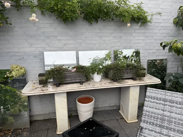 Konsoltisch, 2 Marmorplatten